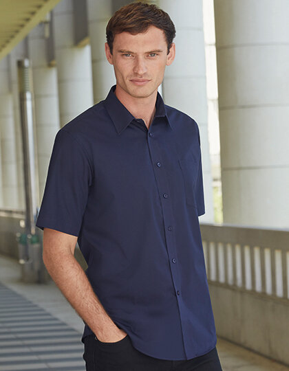 Men&acute;s Short Sleeve Poplin Shirt, Fruit of the Loom 65-116-0 // F603