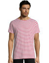 Men&acute;s Round Neck Striped T-Shirt Miles, SOL&acute;S 1398 // L01398