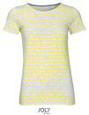 Women&acute;s Round Neck Striped T-Shirt Miles, SOL&acute;S 1399 // L01399