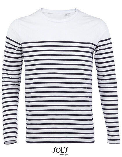 Men&acute;s Long Sleeve Striped T-Shirt Matelot, SOL&acute;S 3099 // L03099