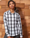 Women&acute;s Ginmill Check Long Sleeve Cotton Shirt, Premier Workwear PR354 // PW354
