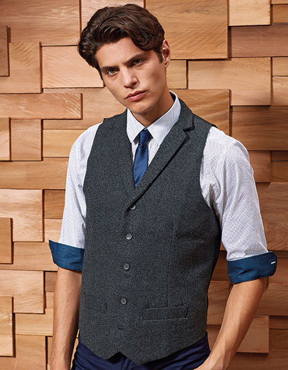 Men&acute;s Herringbone Waistcoat, Premier Workwear PR625 // PW625