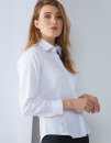 Ladies Long Sleeved Pinpoint Oxford Shirt, Henbury H551 // W551